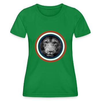Lion circles red white blue - Women's Functional T-Shirt - kelly green - Front - AI Model Female 172 dark (172cm)