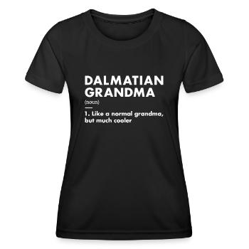 Dalmatian Grandma Definition - Women's Functional T-Shirt - black - Front - AI Model Female 172 light (172cm)