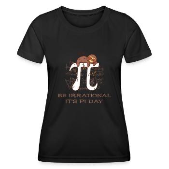Math Be Irrational It's Pi Day Sloth Pi - Frauen Funktions-T-Shirt - Schwarz - Vorne - AI Model Female 172 light (172cm)