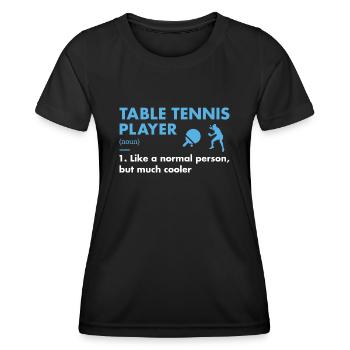 Sport Player Definition Table Tennis - Women's Functional T-Shirt - black - Front - AI Model Female 172 light (172cm)
