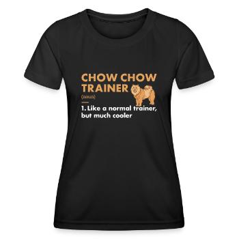Chow Chow Trainer Definiton - T-shirt sport Femme - noir - Devant - AI Model Female 172 light (172cm)