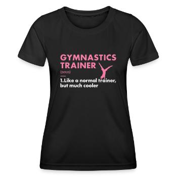 Sports Coach Gymnastics - Women's Functional T-Shirt - black - Front - AI Model Female 172 light (172cm)