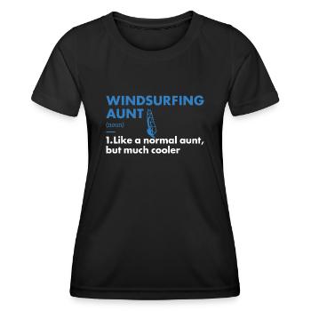 Sport Aunt Windsurfing - Women's Functional T-Shirt - black - Front - AI Model Female 172 light (172cm)
