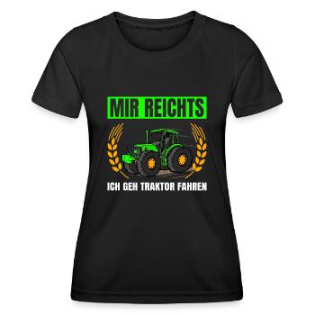 Mir Reichts Ich Geh Traktor Fahren Traktor - Frauen Funktions-T-Shirt - Schwarz - Vorne - AI Model Female 172 light (172cm)
