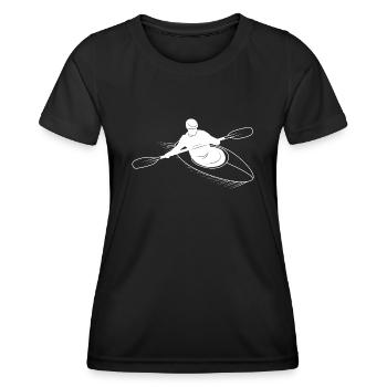 Kayak d’eau vive Kayak d’eau vive Kayak d’eau vive - T-shirt sport Femme - noir - Devant - AI Model Female 172 light (172cm)
