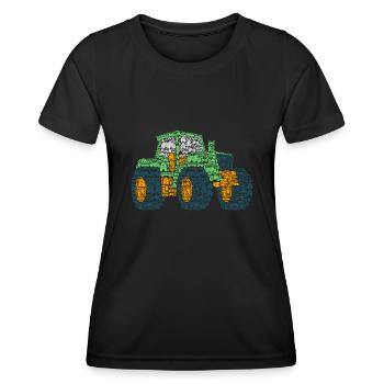 Tractor Tractor Farm Young Children - Women's Functional T-Shirt - black - Front - AI Model Female 172 light (172cm)