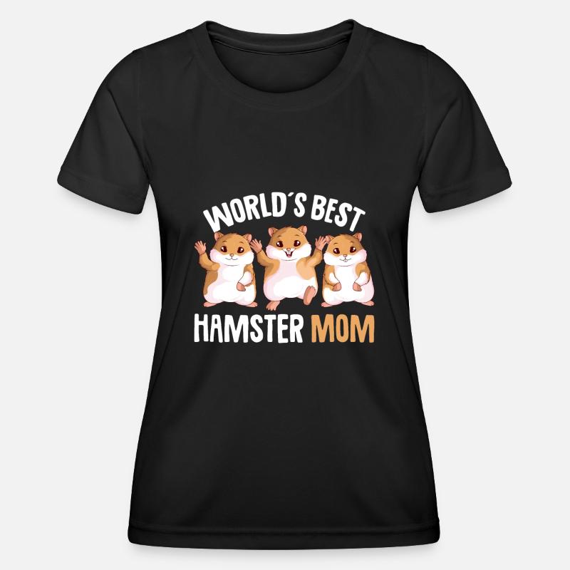 Hamster Mama - Women's Functional T-Shirt - black