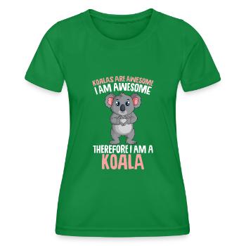 Koala - T-shirt sport Femme - vert - Devant - AI Model Female 172 dark (172cm)