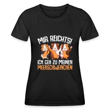 Meerschweinchen - Frauen Funktions-T-Shirt - Schwarz - Vorne - AI Model Female 172 light (172cm)