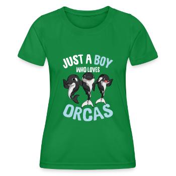 Orca boy - Women's Functional T-Shirt - kelly green - Front - AI Model Female 172 dark (172cm)