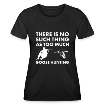 Il n’y a pas trop de chasse à l’oie - T-shirt sport Femme - noir - Devant - AI Model Female 172 light (172cm)