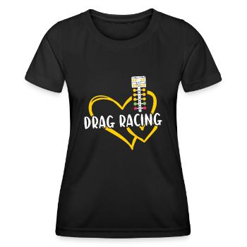 Sport Heart Drag Racing - T-shirt sport Femme - noir - Devant - AI Model Female 172 light (172cm)