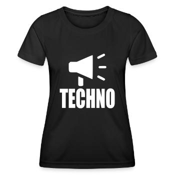 Techno - Women's Functional T-Shirt - black - Front - AI Model Female 172 light (172cm)