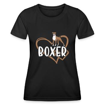 Cœur de boxeur - T-shirt sport Femme - noir - Devant - AI Model Female 172 light (172cm)
