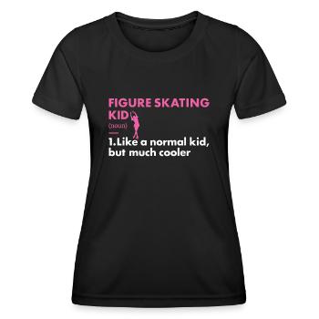 Sport Kid Figure Skating - Women's Functional T-Shirt - black - Front - AI Model Female 172 light (172cm)