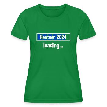 Rentner 2024 Loading... Rente 2024 - Frauen Funktions-T-Shirt - Kelly Green - Vorne - AI Model Female 172 dark (172cm)