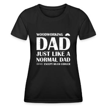 Menuisier Menuiser Papa Menuiserie - T-shirt sport Femme - noir - Devant - AI Model Female 172 light (172cm)
