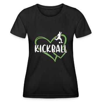 Sport Heart Kickball - Women's Functional T-Shirt - black - Front - AI Model Female 172 light (172cm)