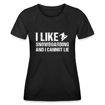 Sport I Like Snowboarding - Frauen Funktions-T-Shirt - Schwarz - Vorne - AI Model Female 172 light (172cm)
