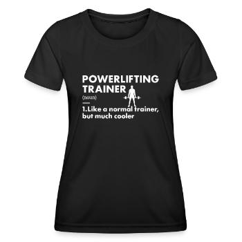Sports Trainer Powerlifting - Women's Functional T-Shirt - black - Front - AI Model Female 172 light (172cm)