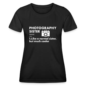 Photographer Sister Definition Photography - Women's Functional T-Shirt - black - Front - AI Model Female 172 light (172cm)