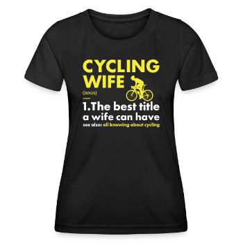 Sport Femme Cyclisme - T-shirt sport Femme - noir - Devant - AI Model Female 172 light (172cm)
