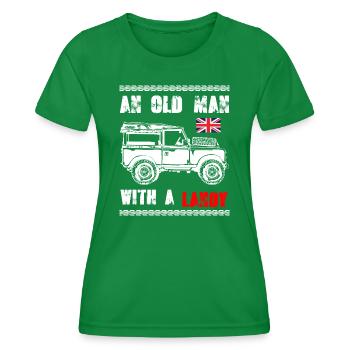 Un vieil homme avec un Landy - T-shirt sport Femme - vert - Devant - AI Model Female 172 dark (172cm)