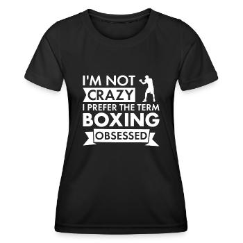 Sport Je ne suis pas fou de boxe - T-shirt sport Femme - noir - Devant - AI Model Female 172 light (172cm)