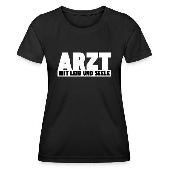 Arzt mit Leib und Seele - Frauen Funktions-T-Shirt - Schwarz - Vorne - AI Model Female 172 light (172cm)