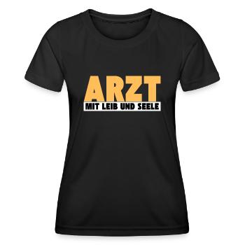 Arzt mit Leib und Seele - Frauen Funktions-T-Shirt - Schwarz - Vorne - AI Model Female 172 light (172cm)