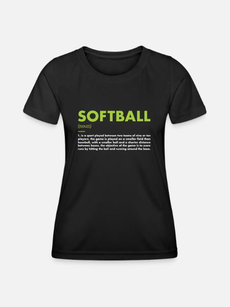 Sport Definition Softball - Frauen Funktions-T-Shirt - Schwarz