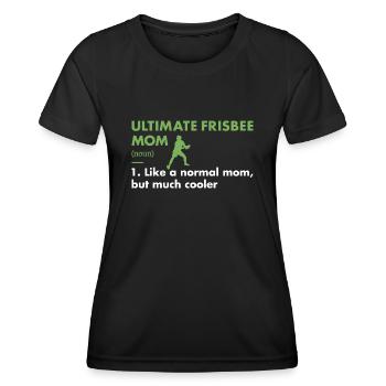 Sport Maman Définition Ultimate Frisbee - T-shirt sport Femme - noir - Devant - AI Model Female 172 light (172cm)