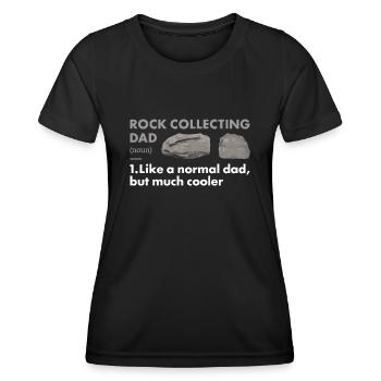Rock Collector Dad Definition Rock Collecting - Frauen Funktions-T-Shirt - Schwarz - Vorne - AI Model Female 172 light (172cm)