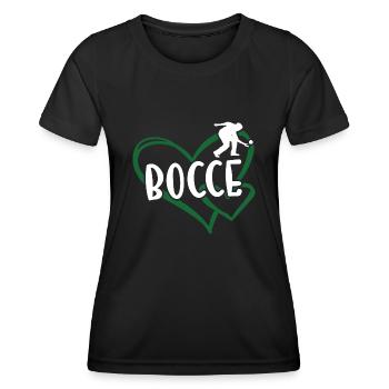 Sport Heart Bocce - Women's Functional T-Shirt - black - Front - AI Model Female 172 light (172cm)