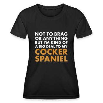 Chien Je suis un gros problème pour mon Corgi - T-shirt sport Femme - noir - Devant - AI Model Female 172 light (172cm)