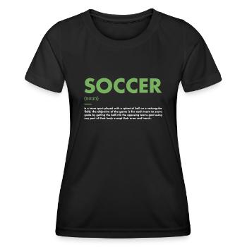 Sport Definition Soccer - Frauen Funktions-T-Shirt - Schwarz - Vorne - AI Model Female 172 light (172cm)