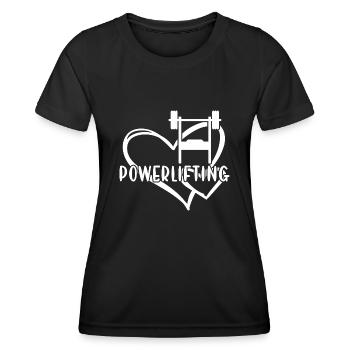 Dynamophilie sportive pour le cœur - T-shirt sport Femme - noir - Devant - AI Model Female 172 light (172cm)