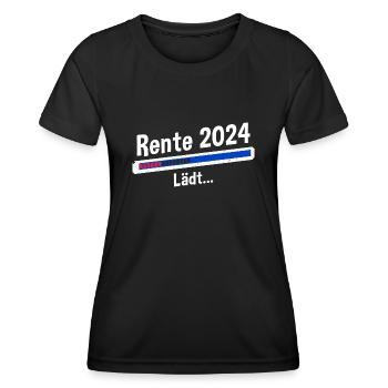 Rente 2024 Lädt... Rente 2024 - Frauen Funktions-T-Shirt - Schwarz - Vorne - AI Model Female 172 light (172cm)