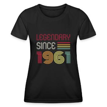 Birthday Legendary Since 1961 - Women's Functional T-Shirt - black - Front - AI Model Female 172 light (172cm)