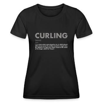Sport Definition Curling - Frauen Funktions-T-Shirt - Schwarz - Vorne - AI Model Female 172 light (172cm)