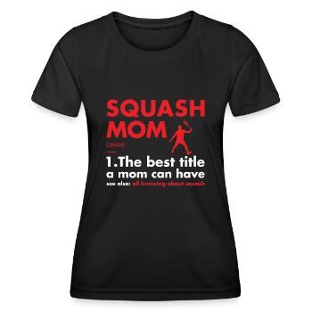 Sport Mom Définition Squash - T-shirt sport Femme - noir - Devant - AI Model Female 172 light (172cm)