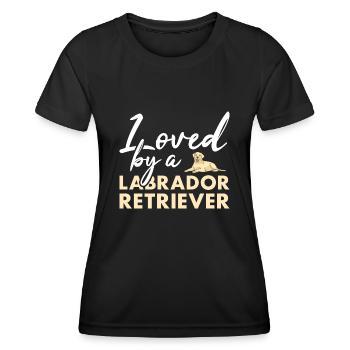 Loved By A Labrador Retriever - Women's Functional T-Shirt - black - Front - AI Model Female 172 light (172cm)