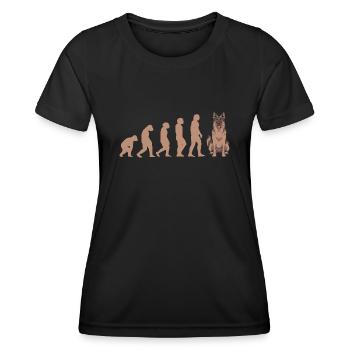 Evolution German Shepherd - Women's Functional T-Shirt - black - Front - AI Model Female 172 light (172cm)