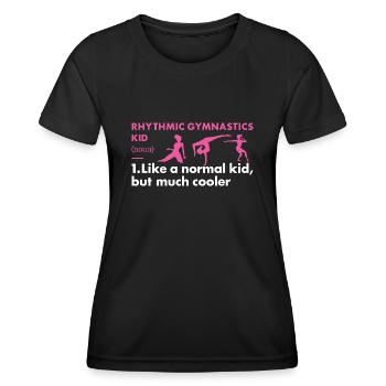 Gymnast Kid Definition Rhythmic Gymnastics - Frauen Funktions-T-Shirt - Schwarz - Vorne - AI Model Female 172 light (172cm)