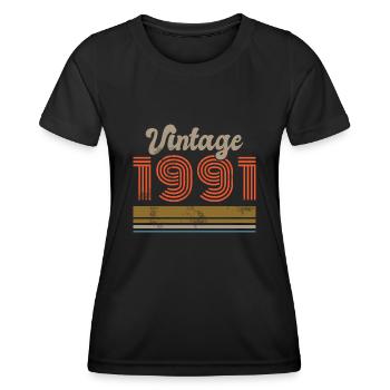 Geburtstag Vintage 1991 Limited Edition - 1991 - Frauen Funktions-T-Shirt - Schwarz - Vorne - AI Model Female 172 light (172cm)