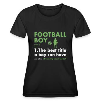 Sport Boy Definition Football - Women's Functional T-Shirt - black - Front - AI Model Female 172 light (172cm)