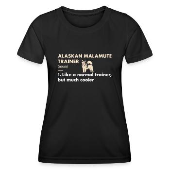 Alaskan Malamute Trainer Definiton - Women's Functional T-Shirt - black - Front - AI Model Female 172 light (172cm)
