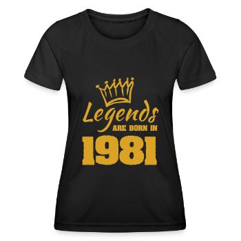1981 - Women's Functional T-Shirt - black - Front - AI Model Female 172 light (172cm)