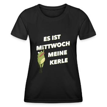Es Ist Mittwoch Meine Kerle - Frauen Funktions-T-Shirt - Schwarz - Vorne - AI Model Female 172 light (172cm)