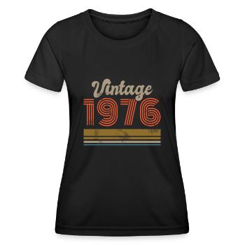 Birthday Vintage 1976 Limited Edition - 1976 - Women's Functional T-Shirt - black - Front - AI Model Female 172 light (172cm)